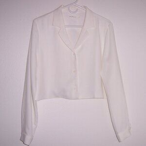 OAK + FORT Cropped Button Down Shirt